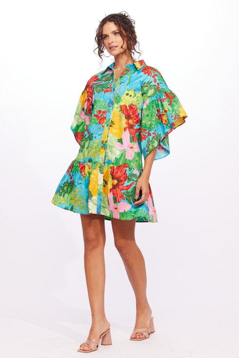 Mallory Mini Dress with Tiered Sleeves - Matisse